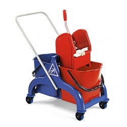 Chariot lavage FRED 2 x 15 litres Timon central + presse à serrage