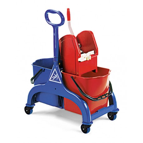 Chariot lavage FRED 2 x 15 litres Timon latéral + presse