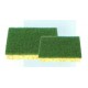 Eponge jaune abrasif VERT  130 x 90 mm - 1 x 10 unités