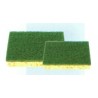 Eponge jaune abrasif VERT  130 x 90 mm - 1 x 10 unités