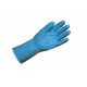 Gant latex BLEU  Taille L 8/9  sur jersey coton - sachet de 12 paires