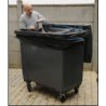 Housses conteneurs 750L noir 35µ  1 x 50 unités