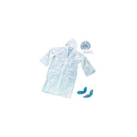 Kit visiteur ( blouse, charlotte, masque et surchaussures ) Carton de 100 unités