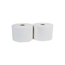 Papier bobine 1000 formats blanc gaufré 2 plis (1 x 2 bobines)